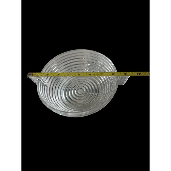 Vintage 1938-43 discontinued Anchor Hocking Manhattan clear 7 inch large fruit b - Picture 4 of 5